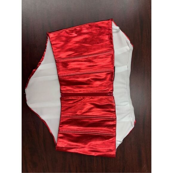 NWT Windsor Red Shiny Strapless Corset Top Size Large - Picture 2 of 8